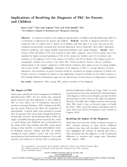 Implications of Resolving the Diagnosis of PKU