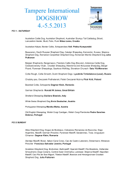 tampere international cacib dog show 4.-5.5.2013
