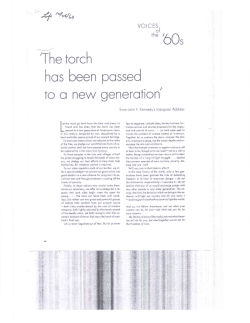 `The torch has oeen passec to a new generation`