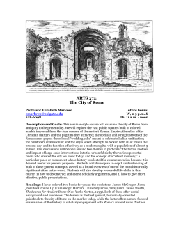 ARTS 372: The City of Rome