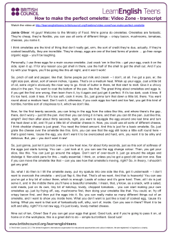 How to make the perfect omelette: Video Zone