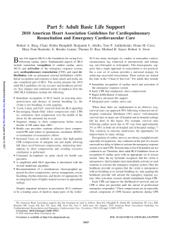 Part 5: Adult Basic Life Support