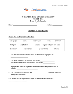 Grade 5 Revision Sheet