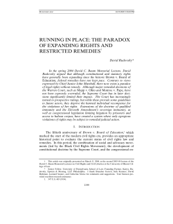 running in place: the paradox of expanding rights and restricted