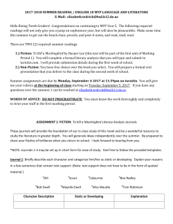 MYP 10 Summer work 2017 - Brandywine School District