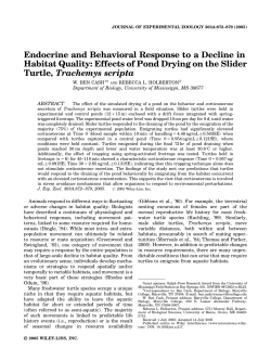 Endocrine and behavioral response to a decline in habitat quality