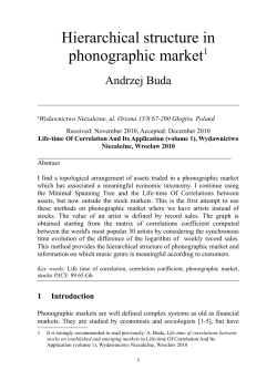 Hierarchical structure in phonographic market1