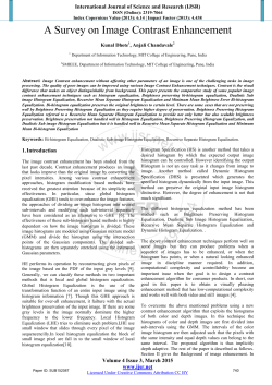 A Survey on Image Contrast Enhancement
