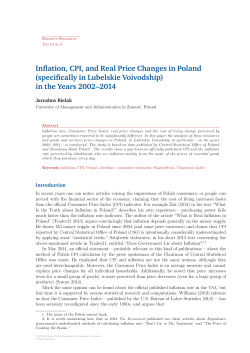 Inflation, CPI, and Real Price Changes in Poland