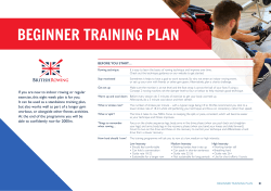 beginner training plan