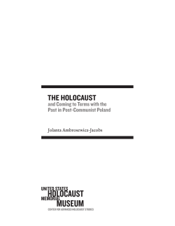The Holocaust and Coming to Terms with the Past in Post