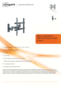 LED/LCD/Plasma wall mount WALL 1245 BLACK