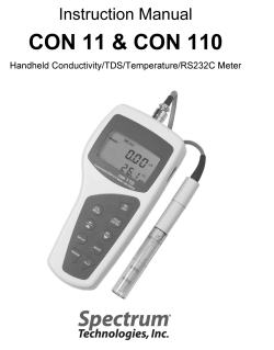 Instruction Manual: Oakton Acorn CON 11/CON 110 Conductivity