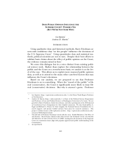 Does Public Opinion Influence The Supreme Court