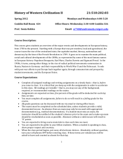 Robles 510 202 03 History of Western Civilization II