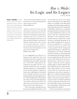 4 Roe v. Wade: Its Logic and Its Legacy
