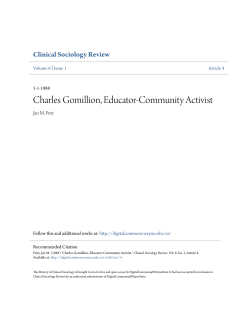 Charles Gomillion, Educator-Community Activist