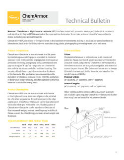 Nevamar ChemArmor Tech Bulletin.indd