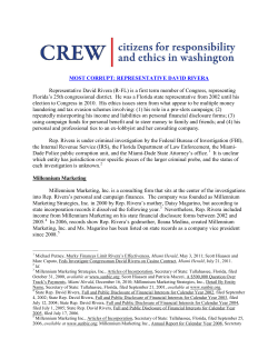 MOST CORRUPT: REPRESENTATIVE DAVID RIVERA