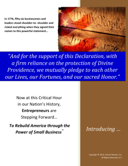 "And for the support of this Declaration, with a firm reliance on the