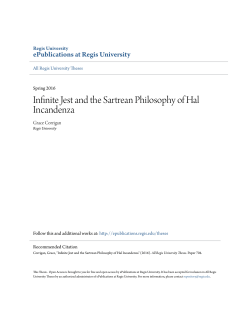 Infinite Jest and the Sartrean Philosophy of Hal Incandenza