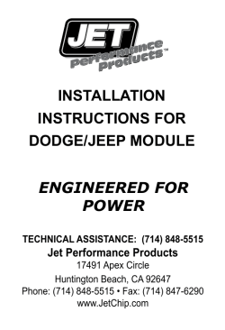 installation instructions for dodge/jeep module