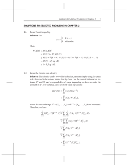 SOLUTIONS TO SELECTED PROBLEMS IN CHAPTER 2