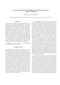 Solving the pre-image problem in kernel