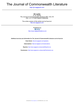 The Journal of Commonwealth Literature