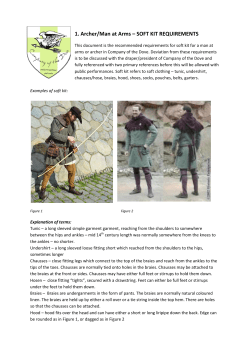 1. Archer/Man at Arms &ndash; SOFT KIT REQUIREMENTS