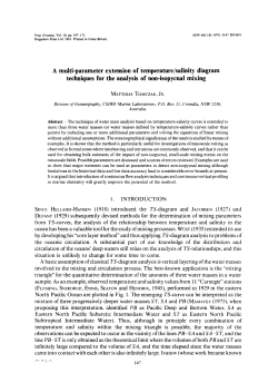 A multi-parameter extension of temperature/salinity diagram