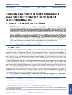 Assessing exceedance of ozone standards: a spacetime downscaler