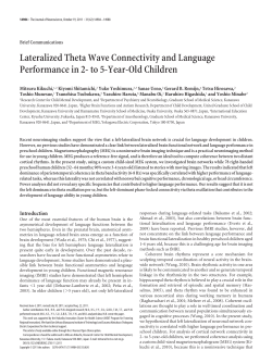 Lateralized Theta Wave Connectivity and Language Performance in 2