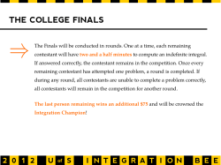 THE COLLEGE FINALS
