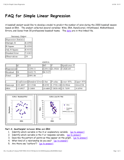FAQ for Simple Linear Regression