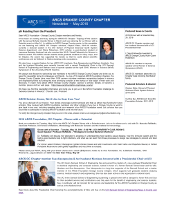 ARCS ORANGE COUNTY CHAPTER Newsletter