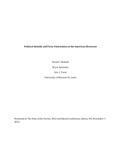 Political Identify and Party Polarization in the American Electorate