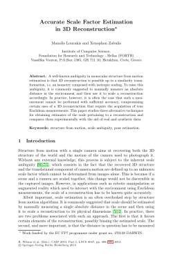 LNCS 8047 - Accurate Scale Factor Estimation in 3D - FORTH-ICS