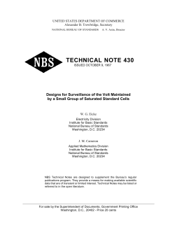 NBS Technical Note 430