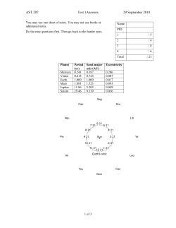 AST 207 Test 1Answers 29 September 2010