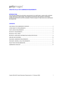 Submission Requirements - Getty Images Contributor Community