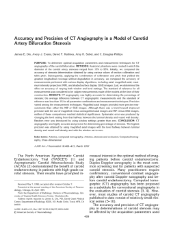 Accuracy and Precision of CT Angiography in a Model of Carotid