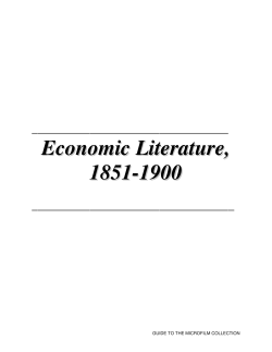 Economic Literature. 1851-1900 Publications from the Seligman
