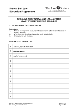 Francis Burt Law Education Programme
