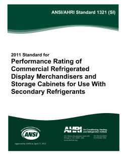 Performance Rating of Commercial Refrigerated Display