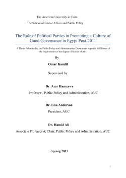 The Role of Political Parties in Promoting a Culture of Good