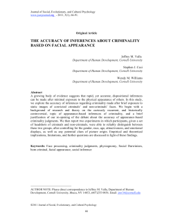 the accuracy of inferences about criminality based on facial