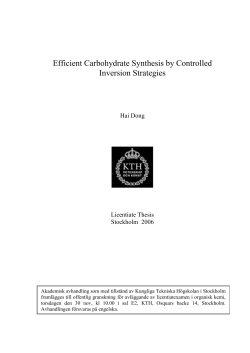 Efficient Carbohydrate Synthesis by Controlled Inversion