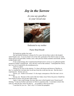 Joy in the Sorrow - Wheelersburg Baptist Church