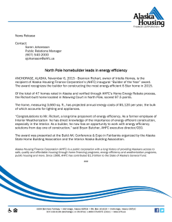 North Pole homebuilder leads in energy efficiency